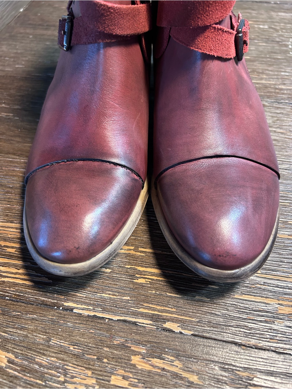 Bed Stu Roan Jag Bordo Heeled Booties Size 6.5 — image 7 of 8